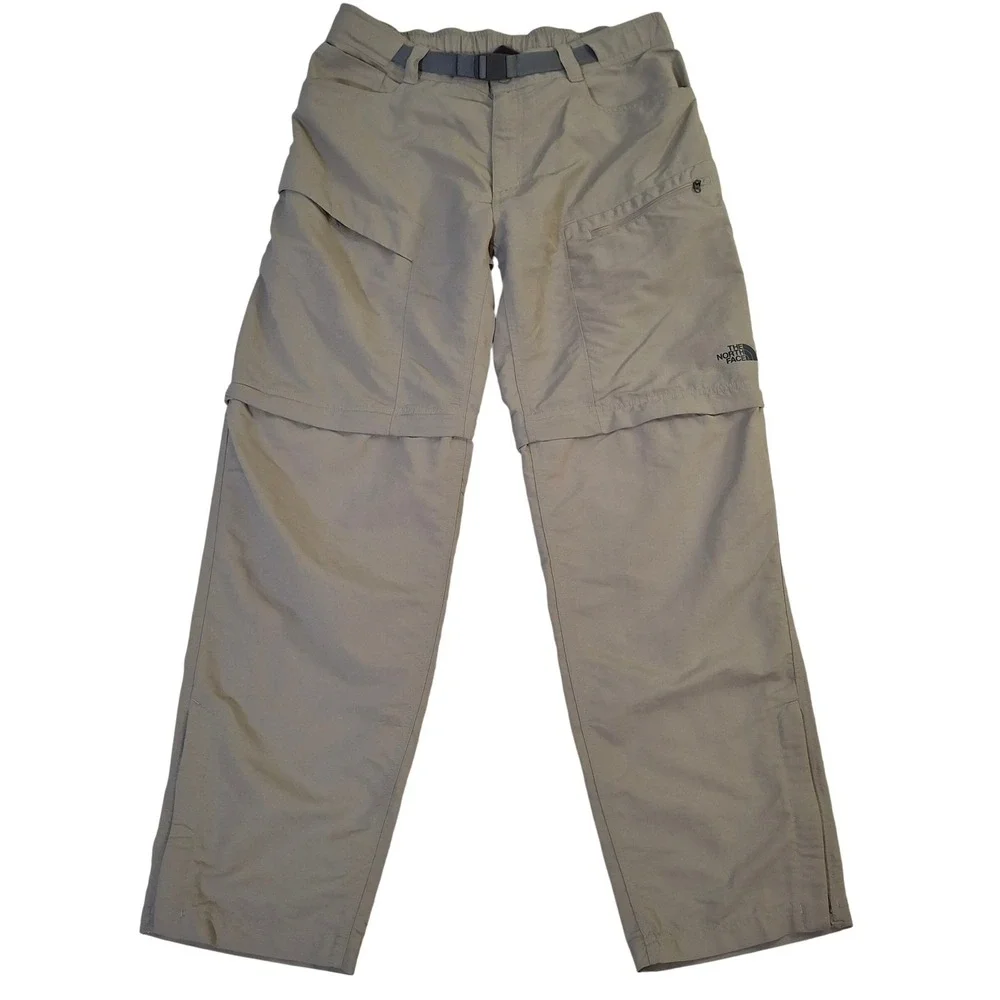 The North Face Paramount Trail Convertible Pants Men's Large Tan Belted NF0A2WLA